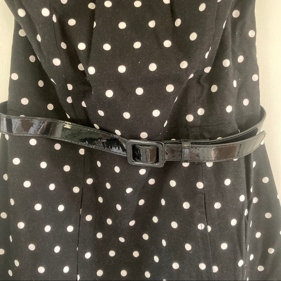 Black-and-white polka dot dress - Picture 3 of 5